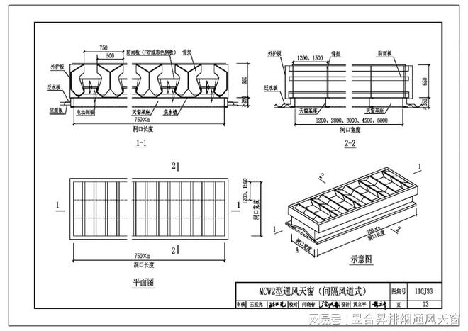 通风采光天窗11CJ33（建筑标准设计图集）(图3)